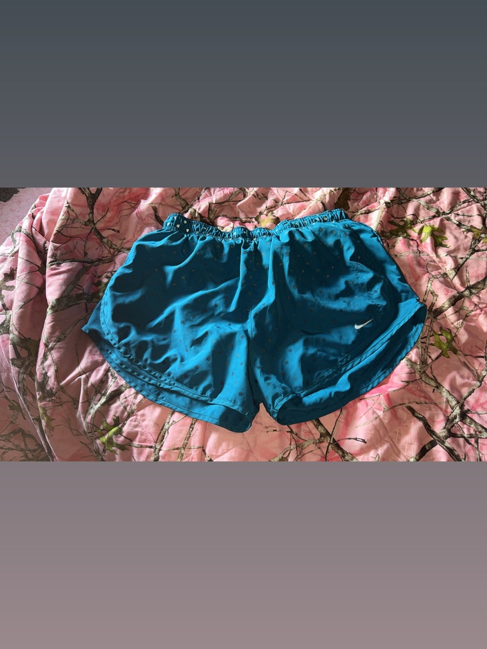 Nike Teal Athletic Women's Shorts with Swoosh
